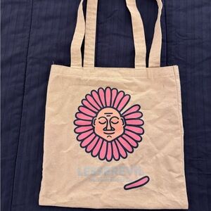 Lesser Evil Tote Bag with Buddha in Flower